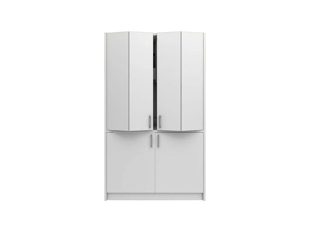 Cucina salvaspazio a scomparsa Fold Evolution colore bianco e elettrodomestici inclusi 125x62x208H