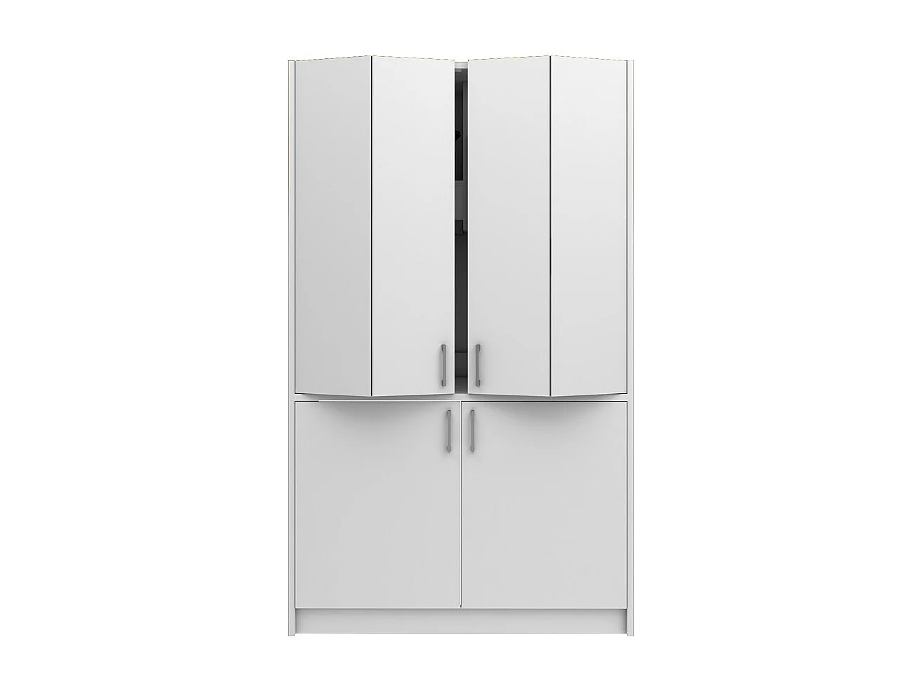 Cucina salvaspazio a scomparsa Fold Evolution colore bianco e elettrodomestici inclusi 125x62x208H