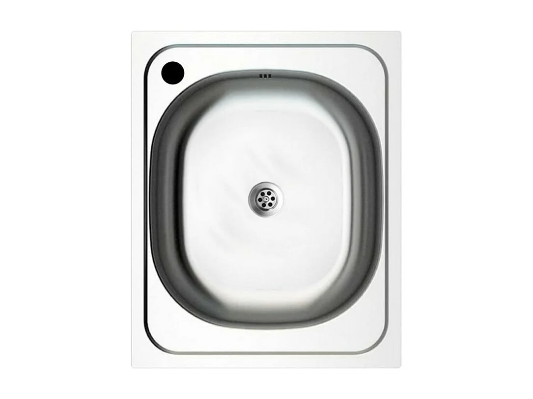 Mini cucina Cucinino80 bianco larice con lavello e piano cottura vetroceramica 80x60x85H