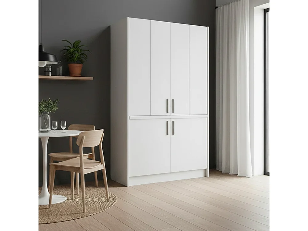 Cucina a scomparsa completa di elettrodomestici Fold bianco 125