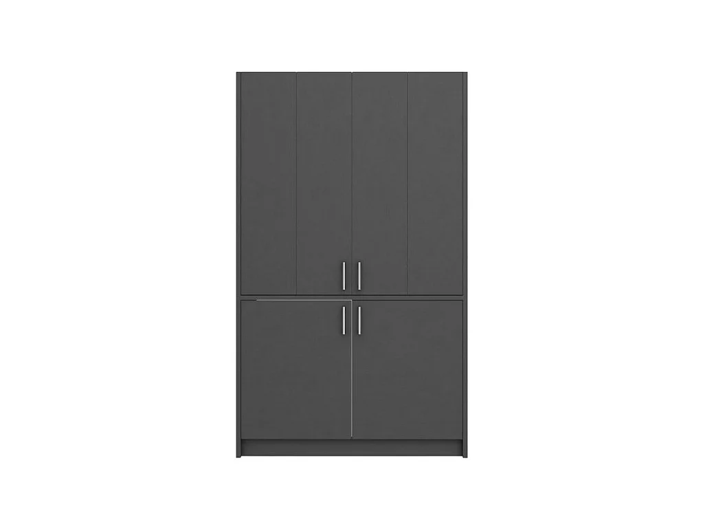 Cucina salvaspazio a scomparsa Fold Evolution colore antracite e elettrodomestici inclusi 125x62x208H