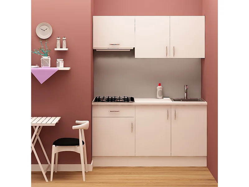 Cucina 160 cm Isernia con elettrodomestici colore bianco