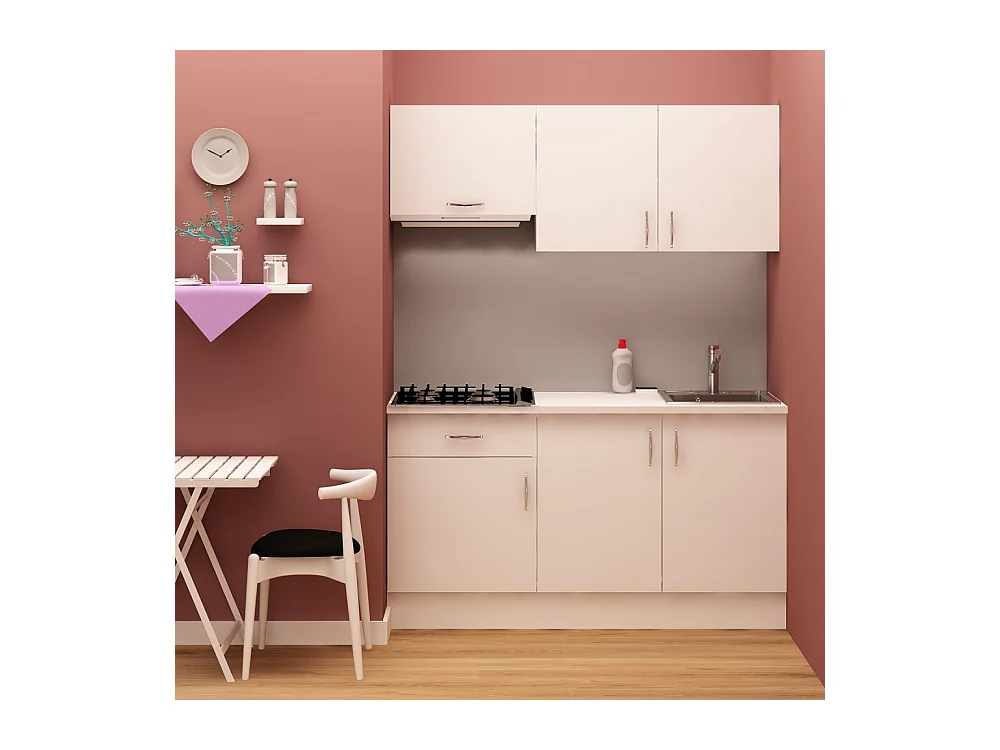 Cucina 160 cm Isernia con elettrodomestici colore bianco