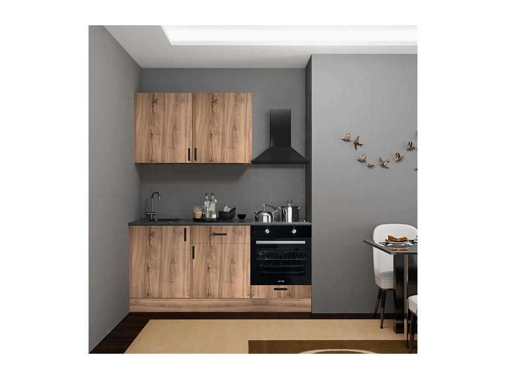 Cucina completa di elettrodomestici Asti 180 colore rovere
