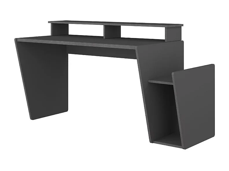 Scrivania reversibile game 5021 doppio ripiano e luci Led 150x66,9x85,5H colore antracite