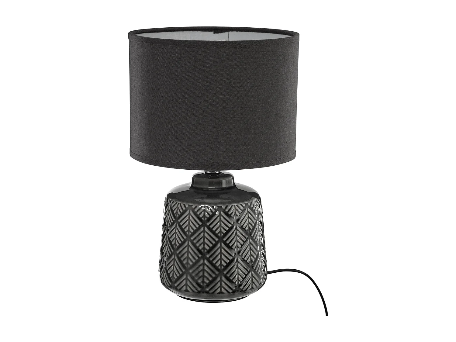 Lampe à poser en céramique décorée H 35 cm