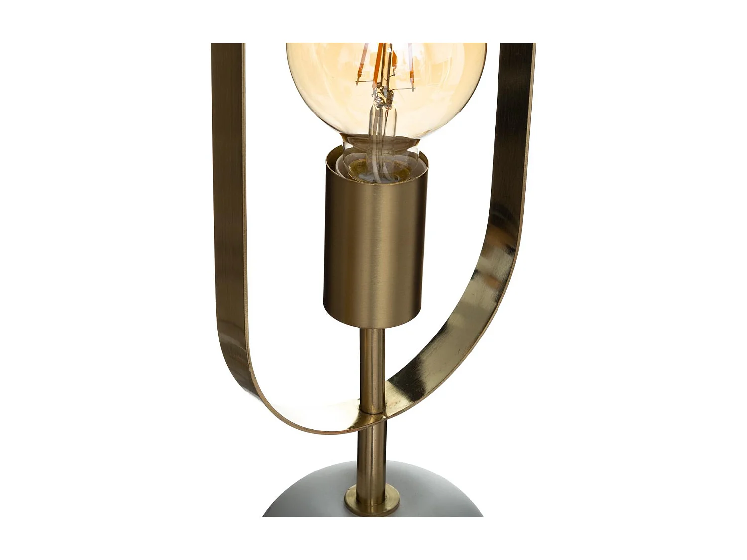 Lampe à poser en métal doré et base effet marbre H 44 cm