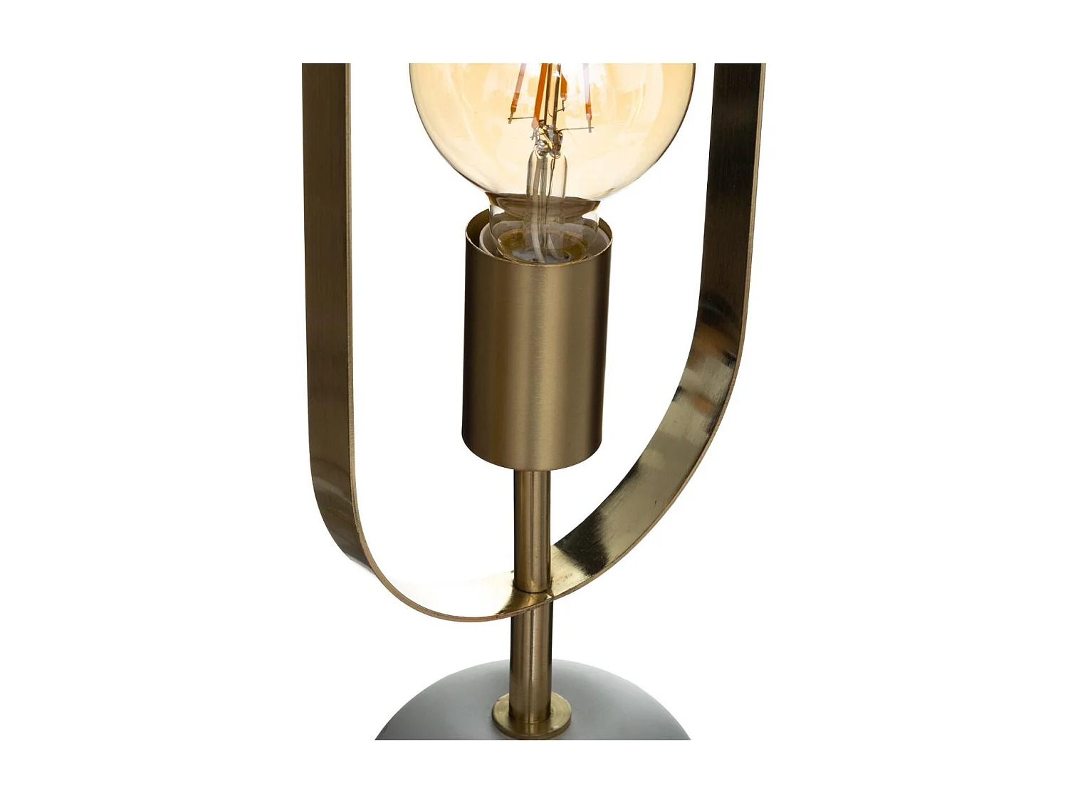 Lampe à poser en métal doré et base effet marbre H 44 cm