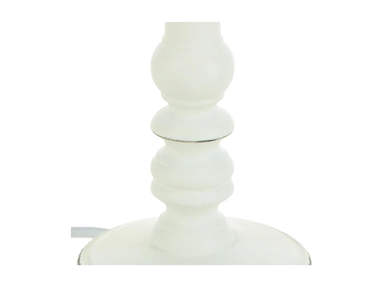 Lampe à poser en Bois Blanc patiné H 35 cm