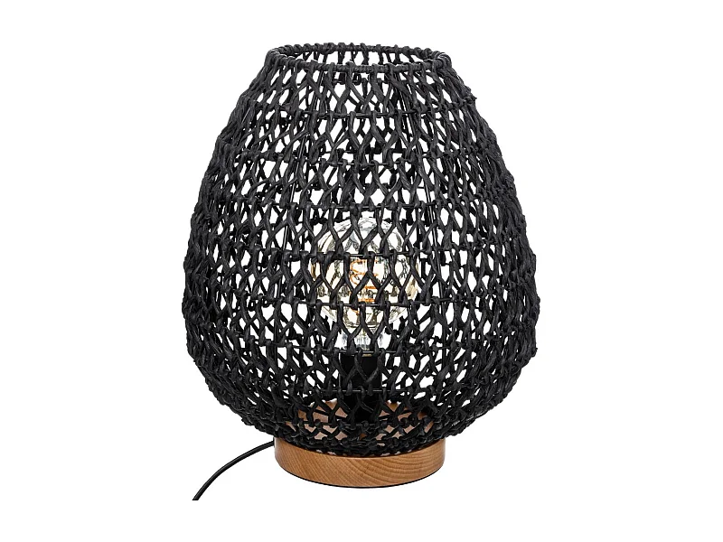 Lampe à poser en métal et Noir H 35.5 cm