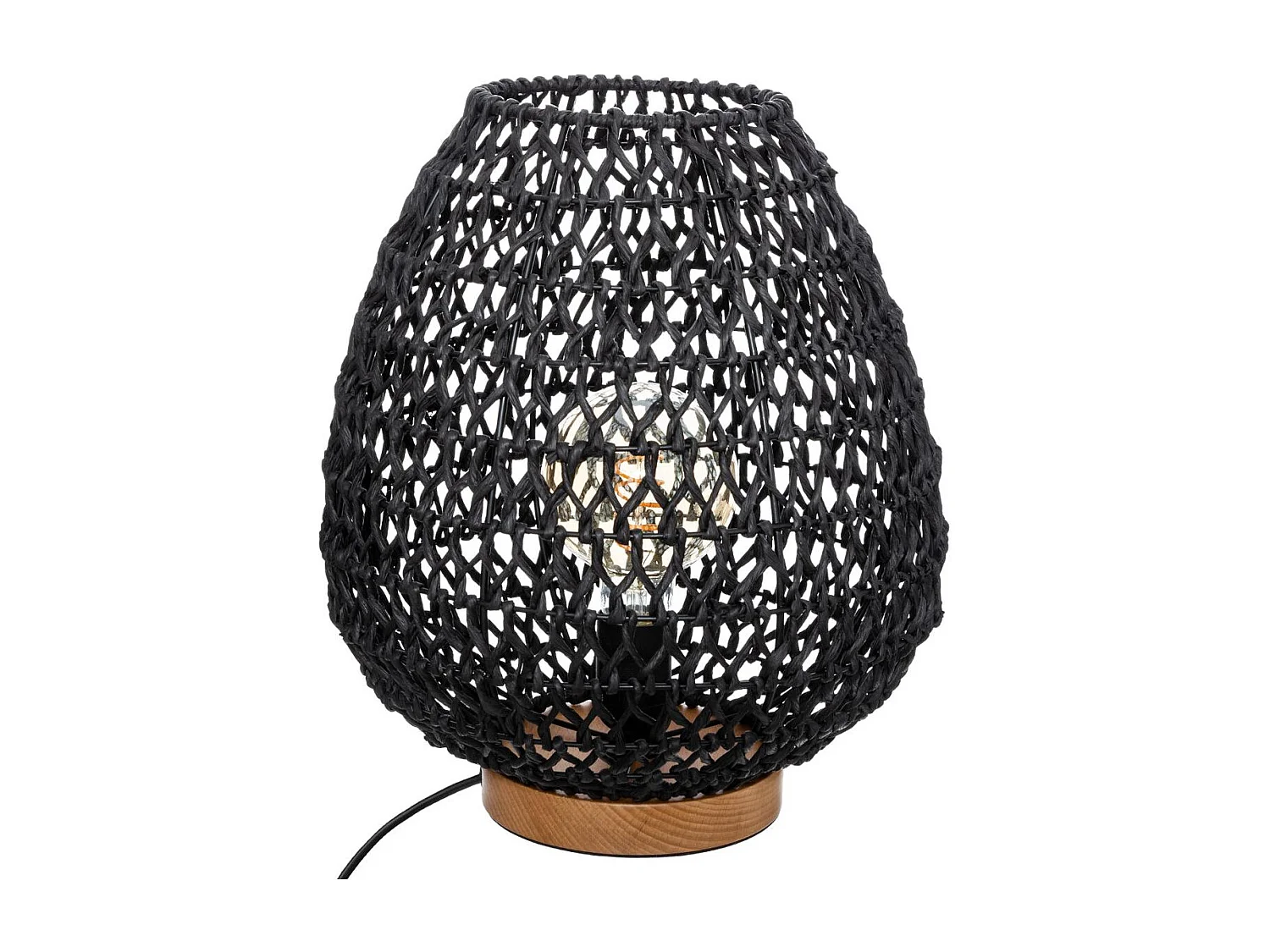 Lampe à poser en métal et Noir H 35.5 cm