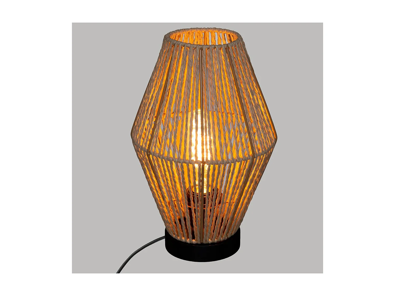 Lampe à poser Corde Nature H 32 cm