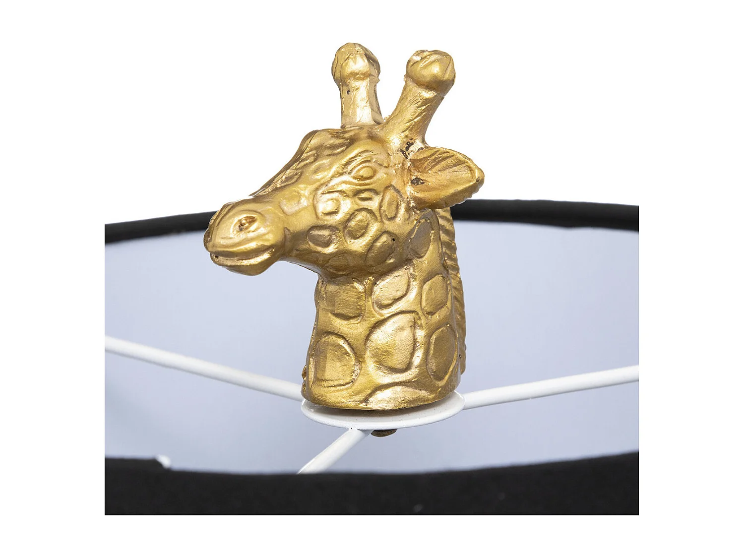 Lampe à poser Girafe en Résine et Métal Doré H 42 cm