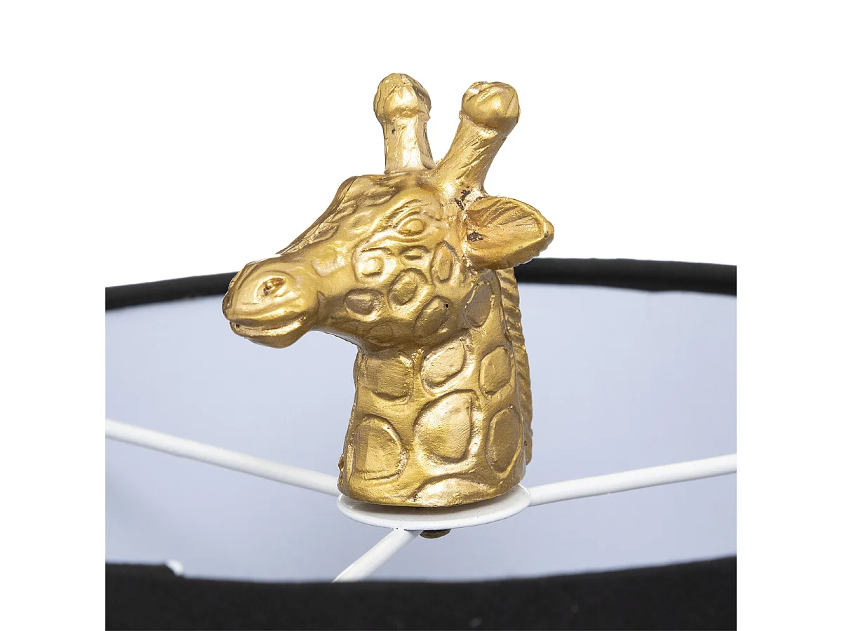 Lampe à poser Girafe en Résine et Métal Doré H 42 cm