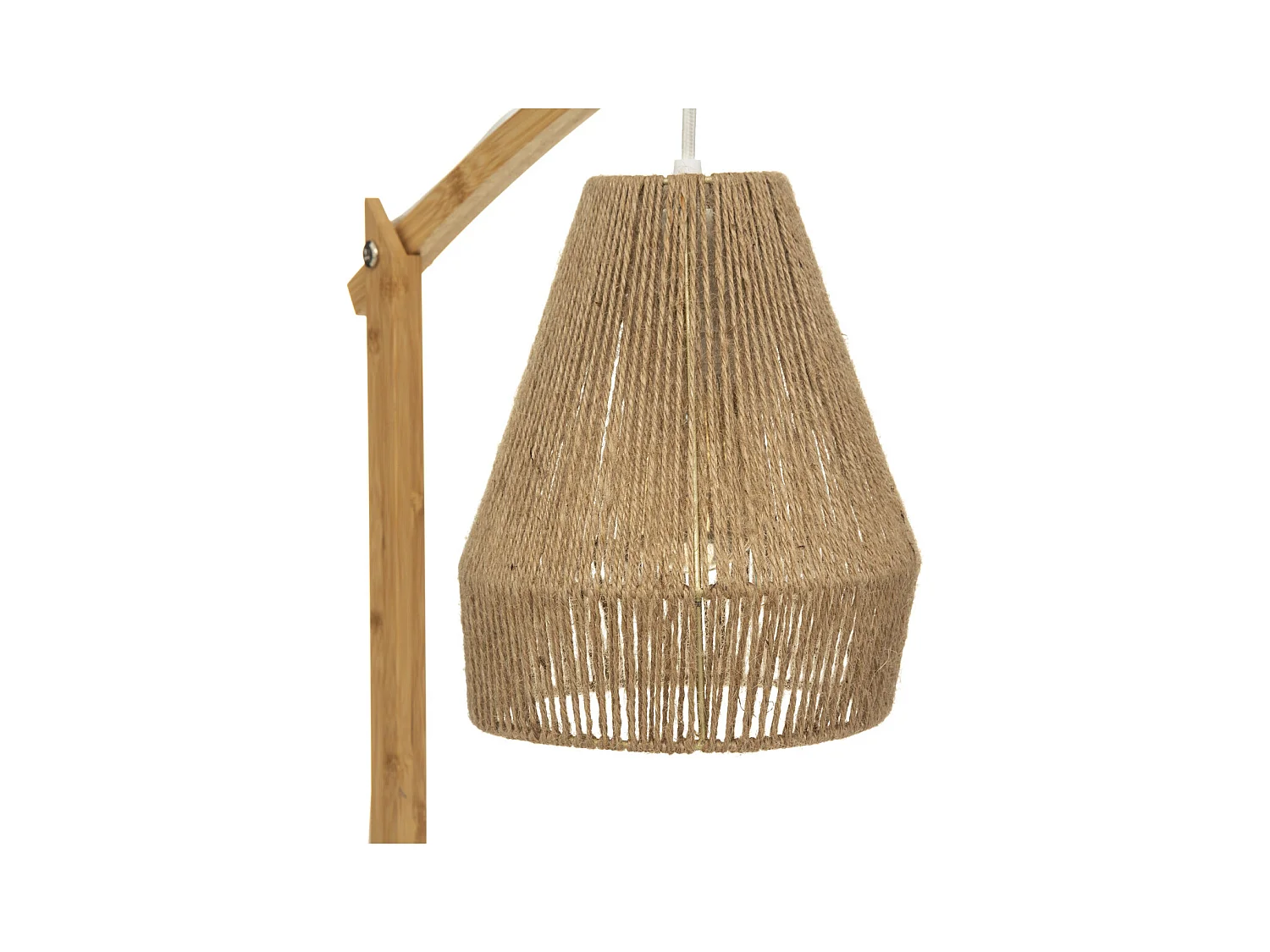 Lampe à poser en Bambou et Chanvre H 55 cm