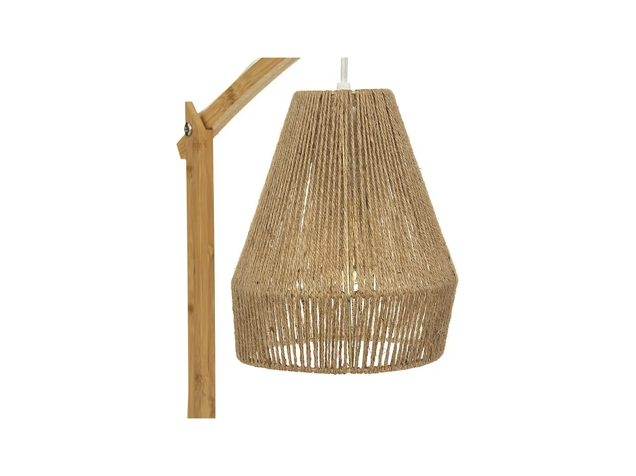 Lampe à poser en Bambou et Chanvre H 55 cm