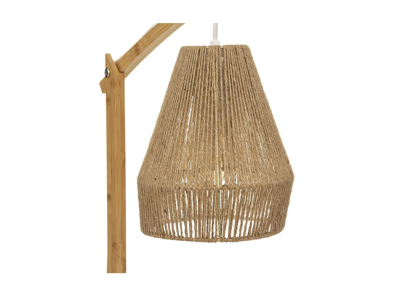 Lampe à poser en Bambou et Chanvre H 55 cm