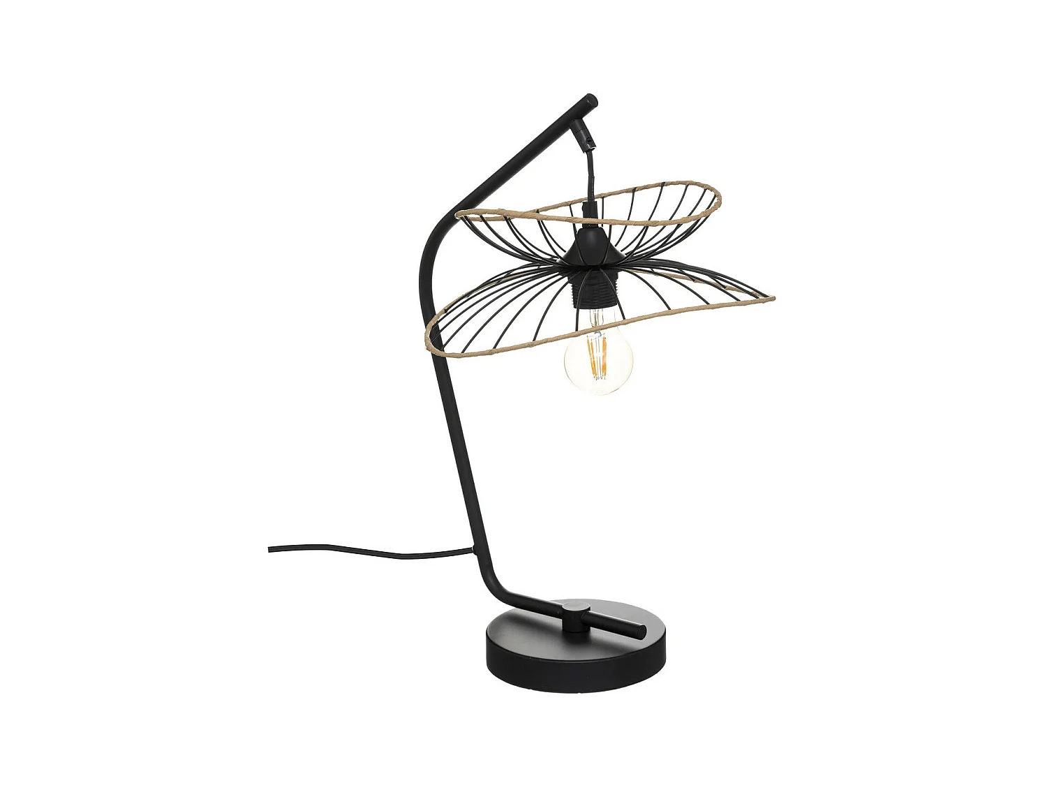 Lampe à poser en Métal Noir H 50 cm