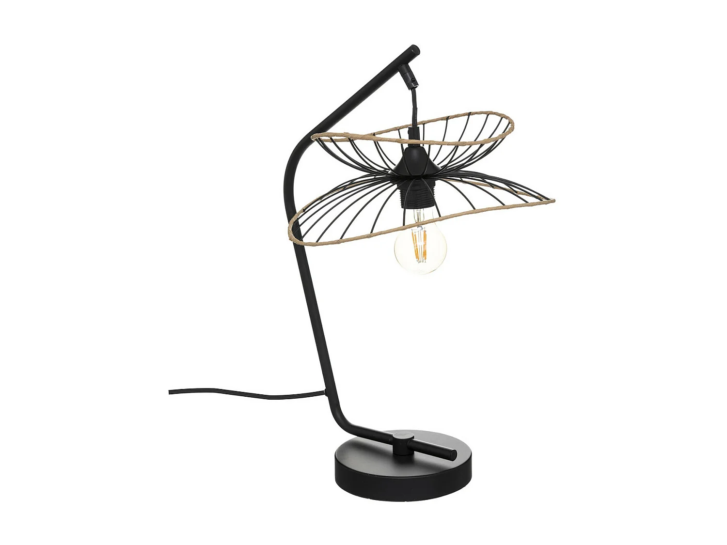 Lampe à poser en Métal Noir H 50 cm