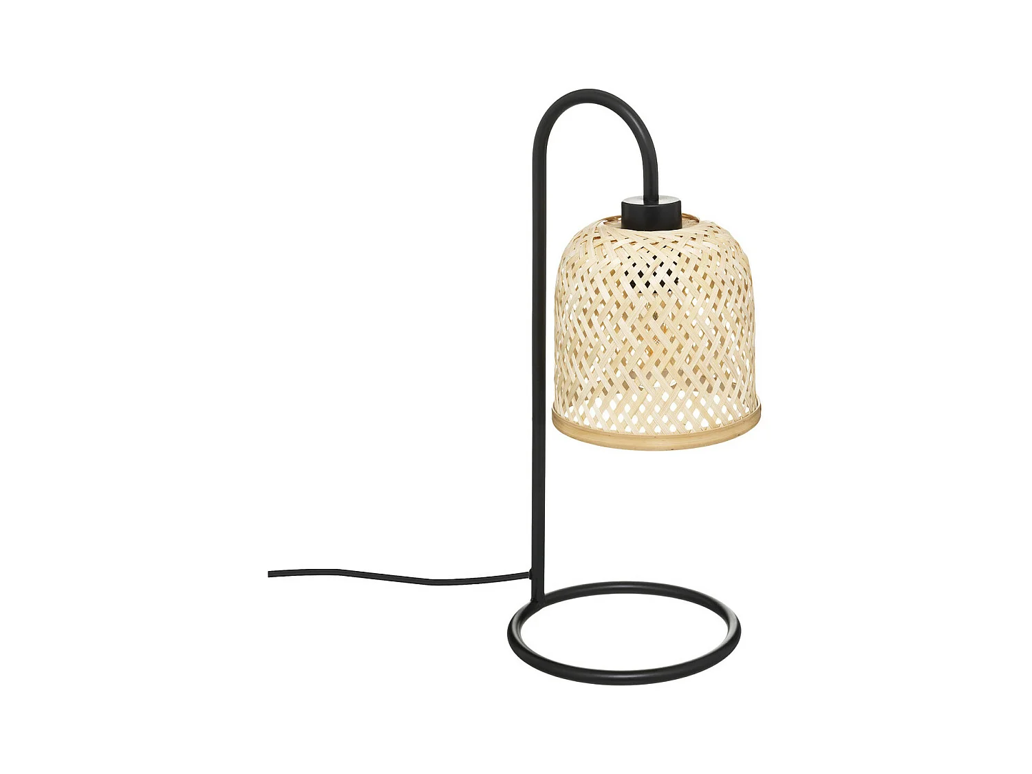 Lampe à poser en Bambou et Métal H 43.5 cm