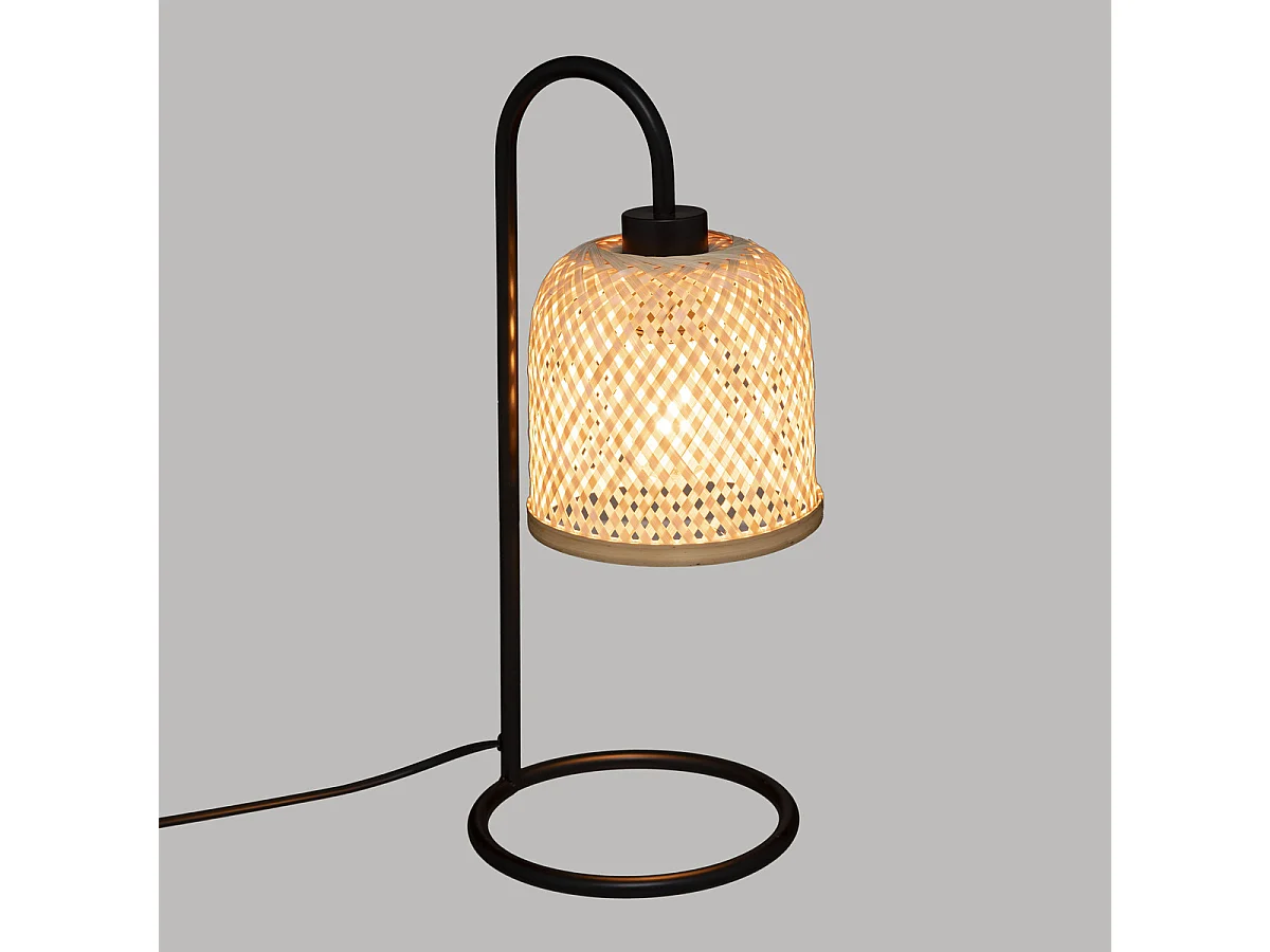 Tischleuchte im natürlichen Stil h 43,5 cm