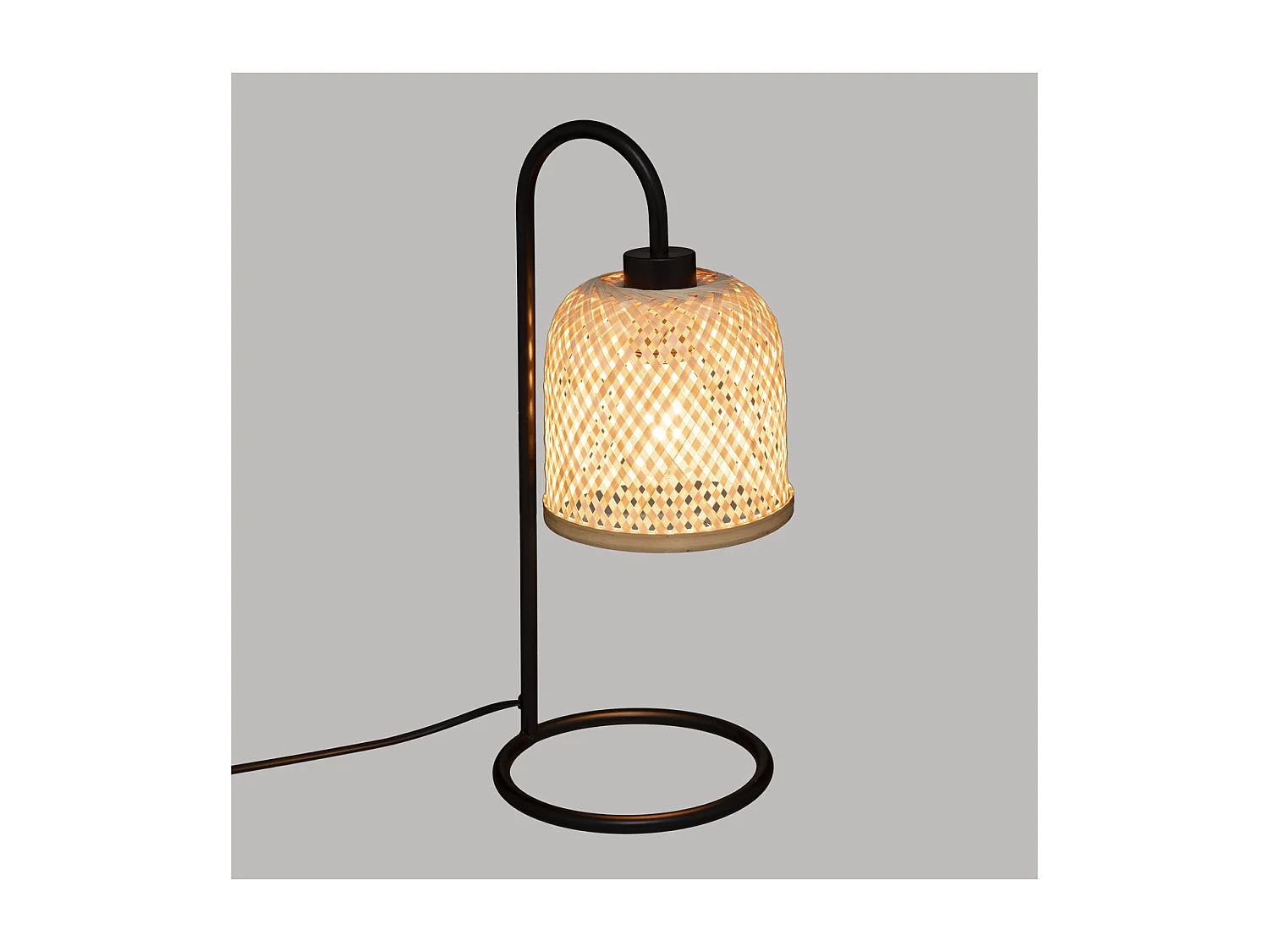 Tischleuchte im natürlichen Stil h 43,5 cm