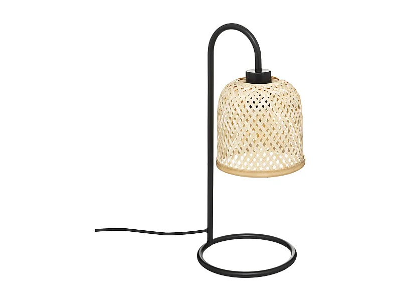 Lampe à poser en Bambou et Métal H 43.5 cm