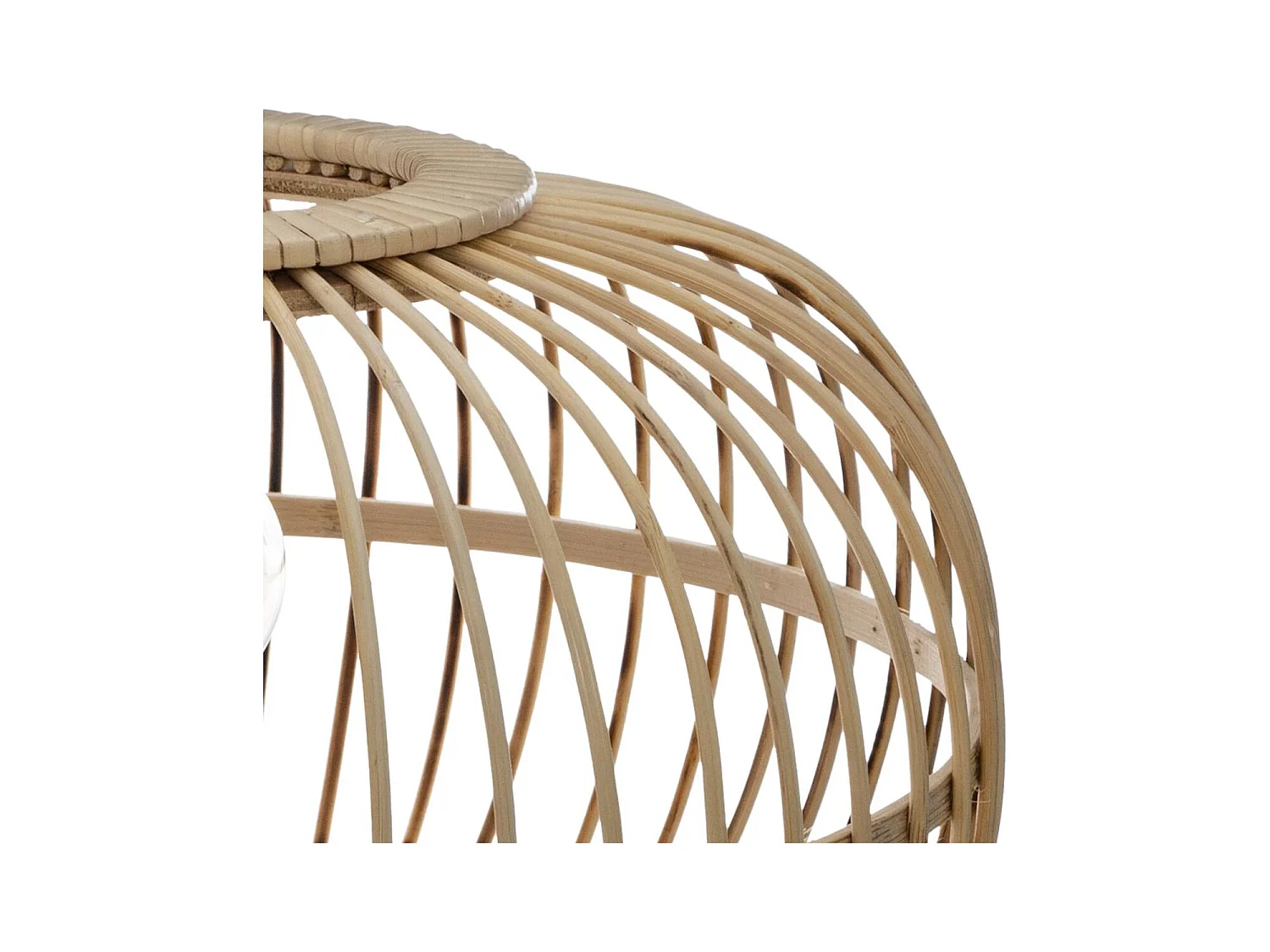 Lampe à Poser en Bambou Trépied en métal H 31 cm