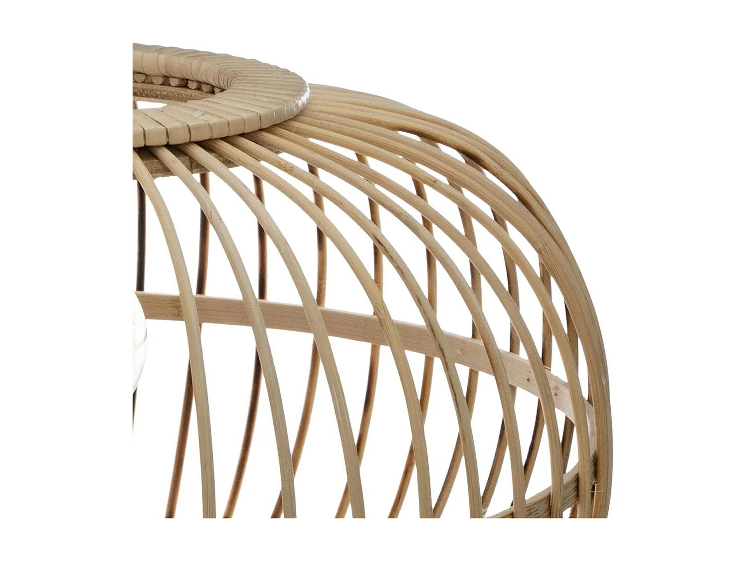 Lampe à Poser en Bambou Trépied en métal H 31 cm