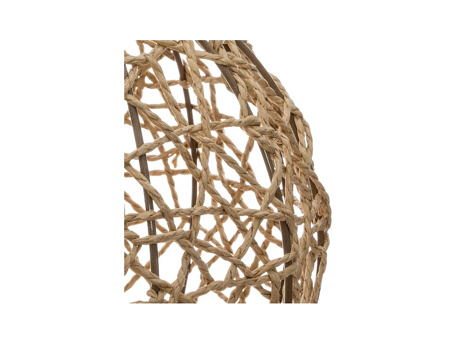 Lampe à poser Corde naturel Pied en métal  D 26 cm