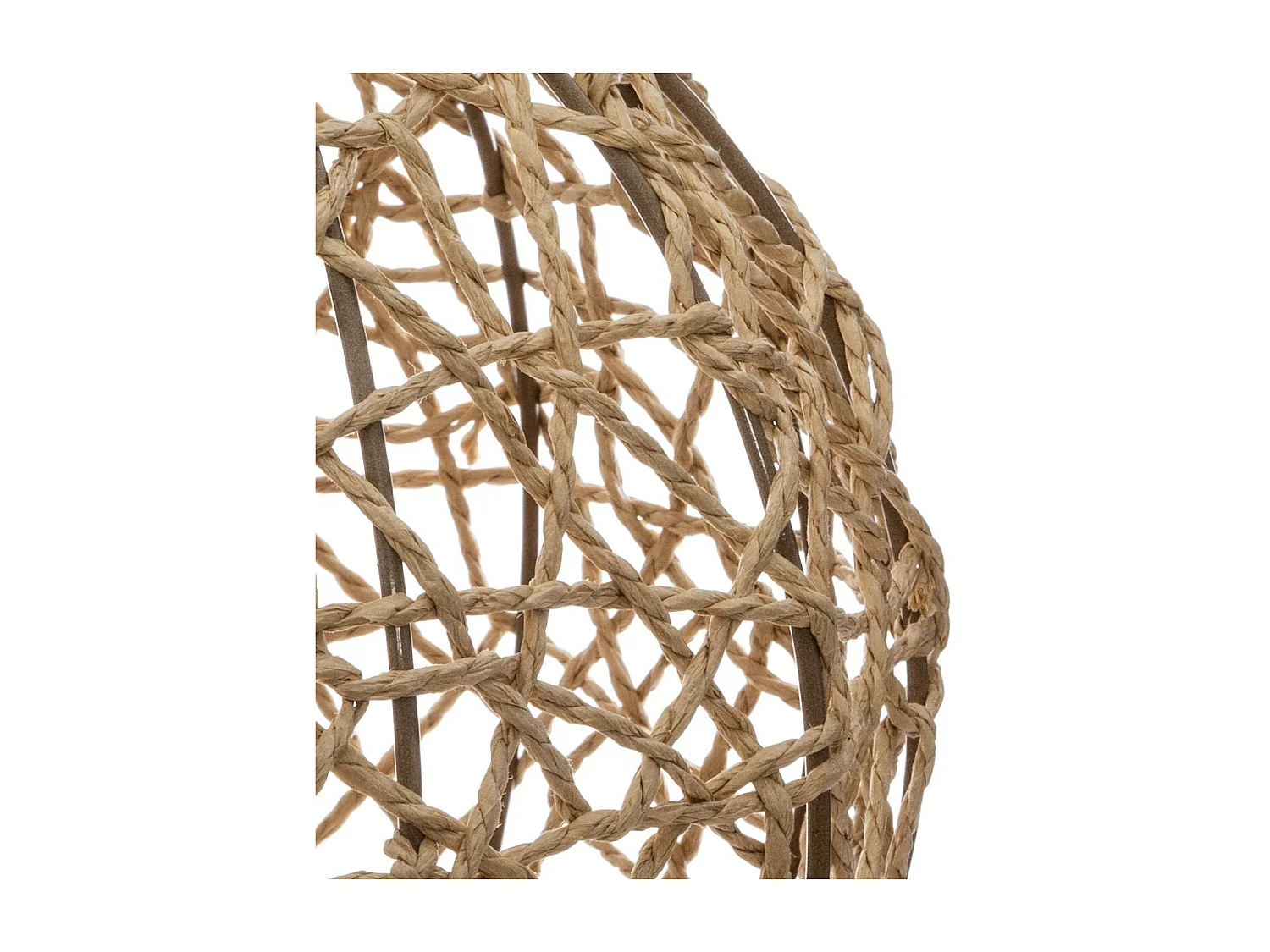 Lampe à poser Corde naturel Pied en métal  D 26 cm