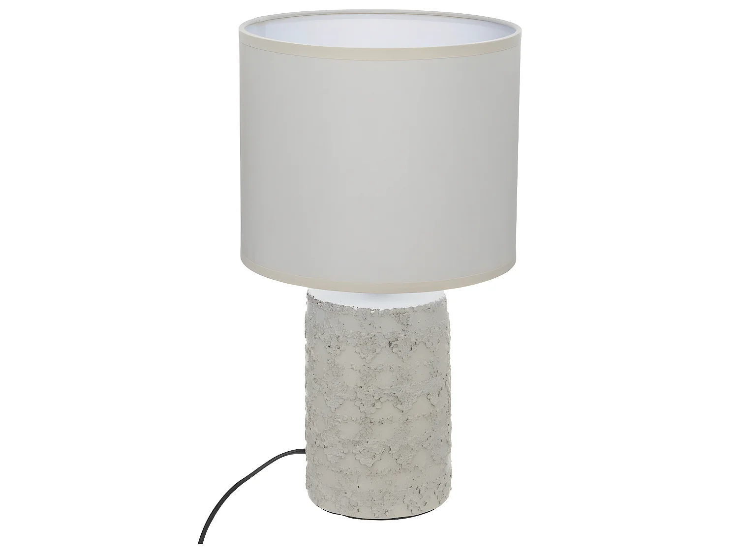 Lampe à poser en céramique Beige avec motif H 34 cm