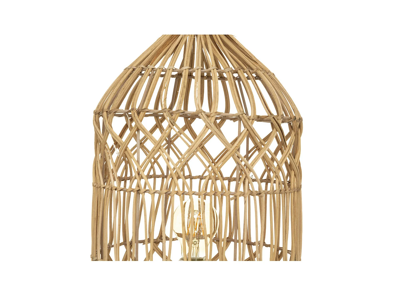 Lampe à poser en Rotin naturel H 55 cm