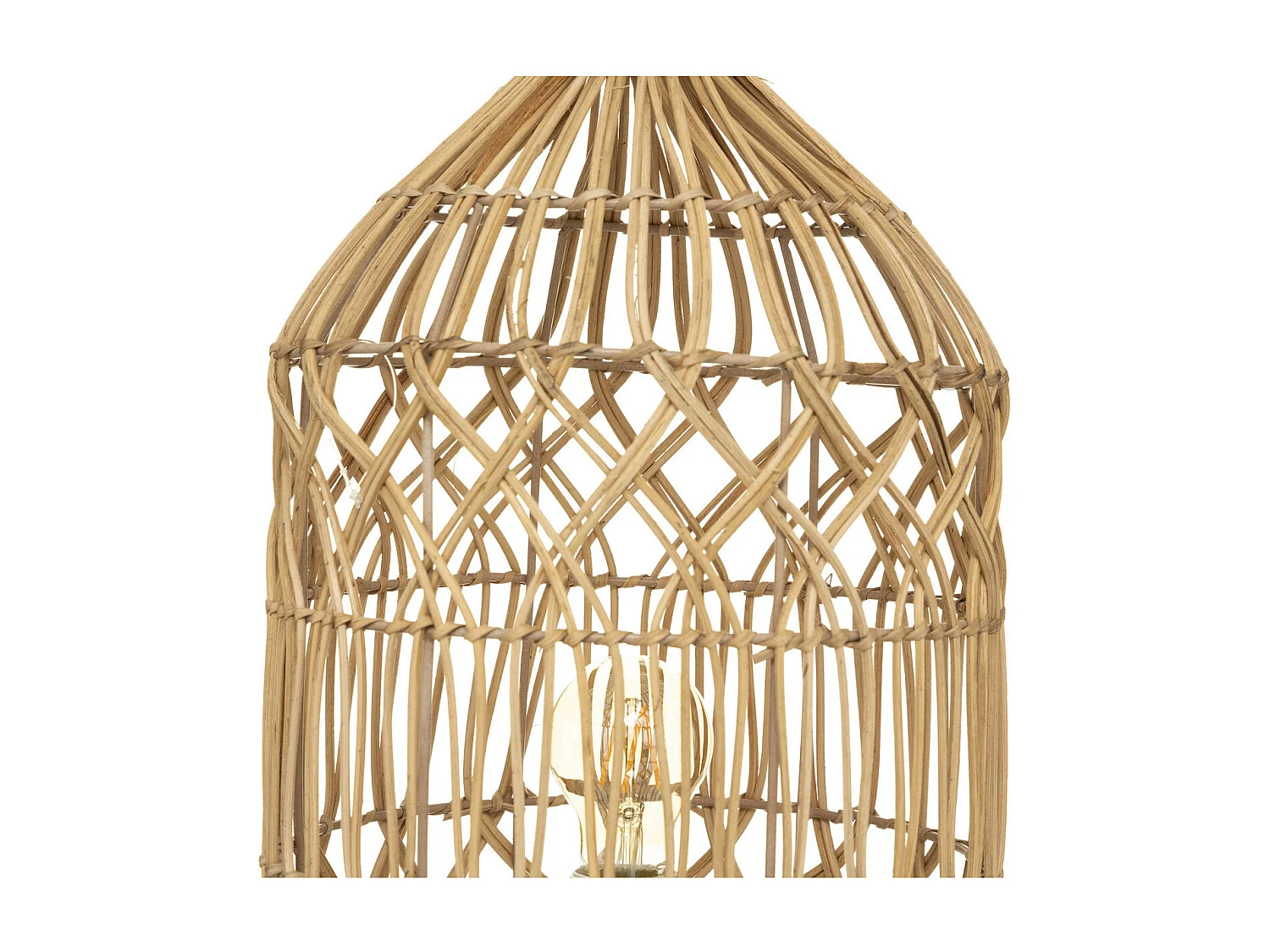 Bohème Tischlampe aus Rattan Ø 25 x 55 cm