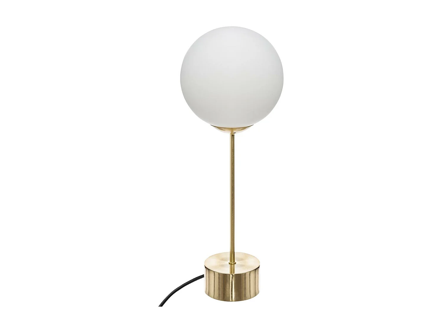 Lampe à poser Boule blanche et Base dorée H 43 cm