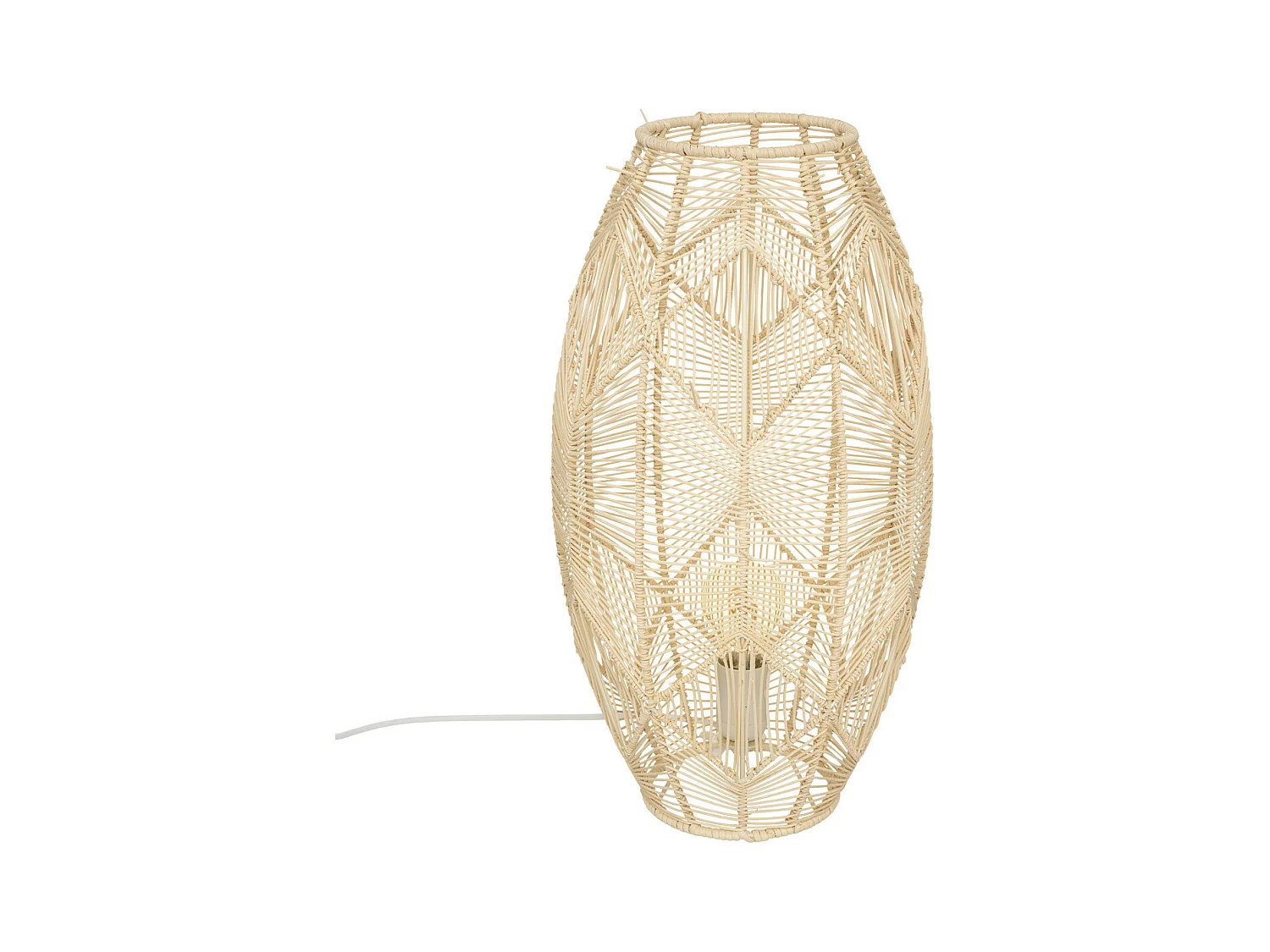 Lampe à poser en Rotin H 48 cm