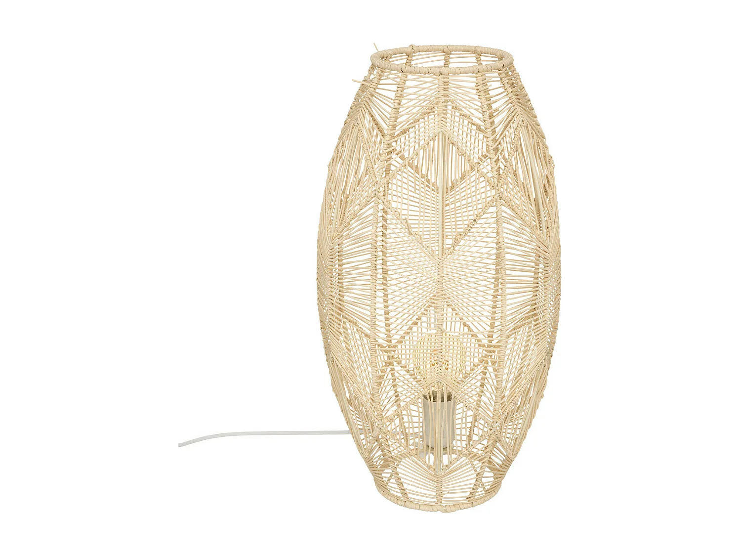 Lampe à poser en Rotin H 48 cm