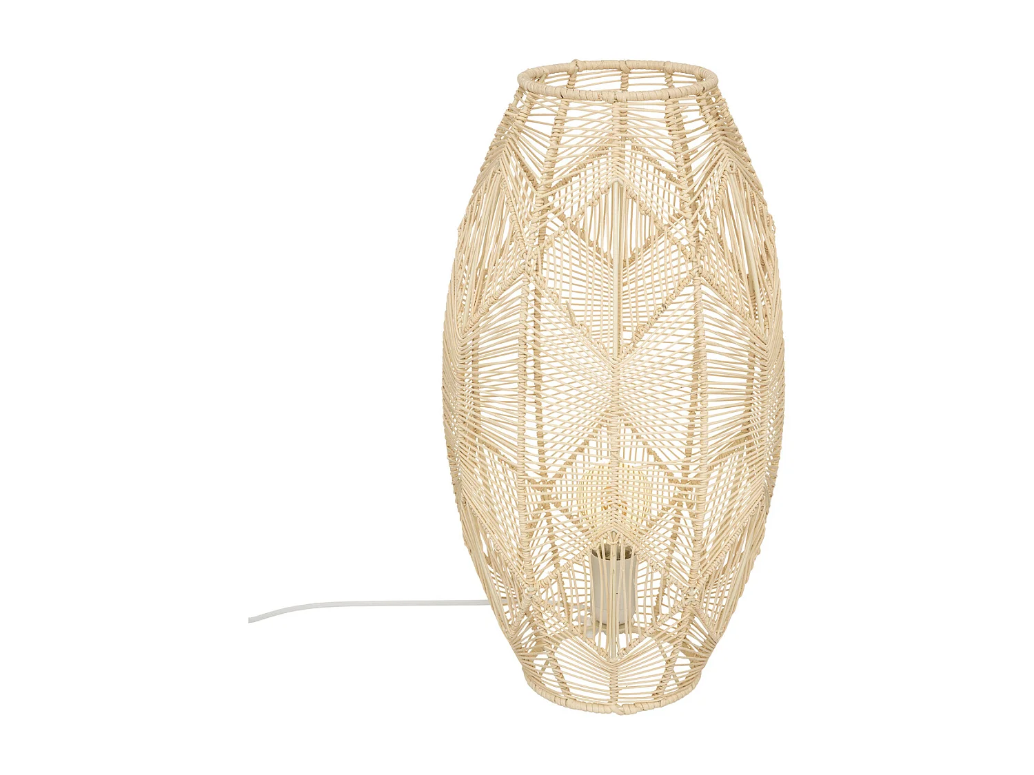 Lampe à poser en Rotin H 48 cm