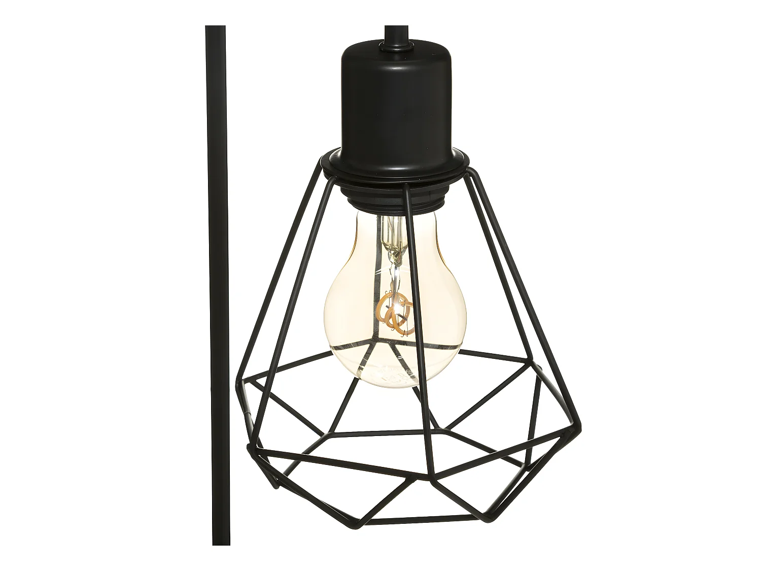 Lampe à poser en Métal filaire Noir H 46 cm