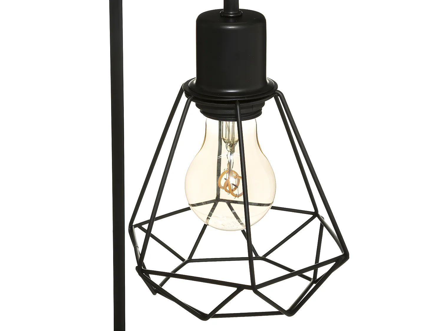 Lampe à poser en Métal filaire Noir H 46 cm