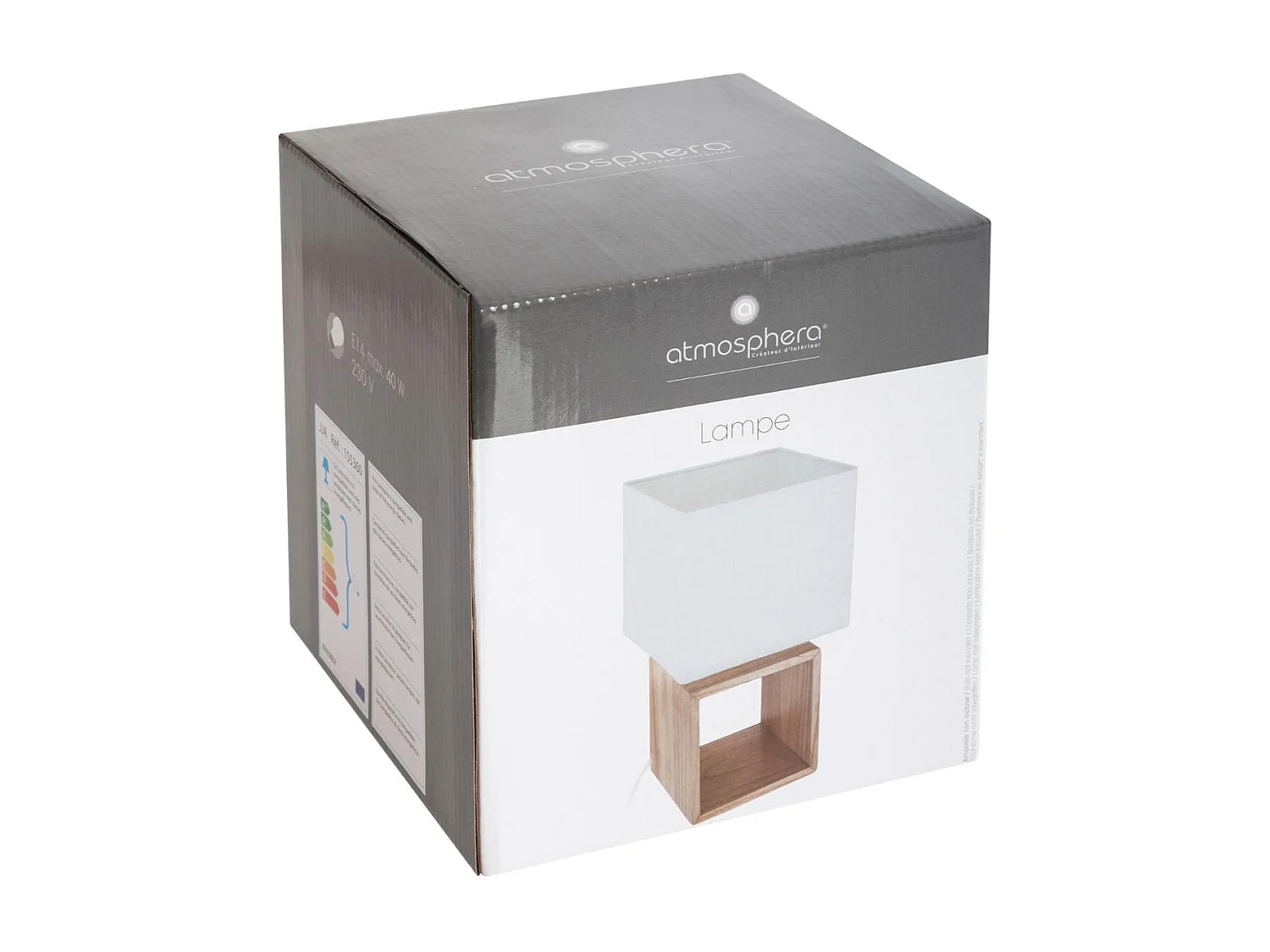 Lámpara de mesa cuadrada