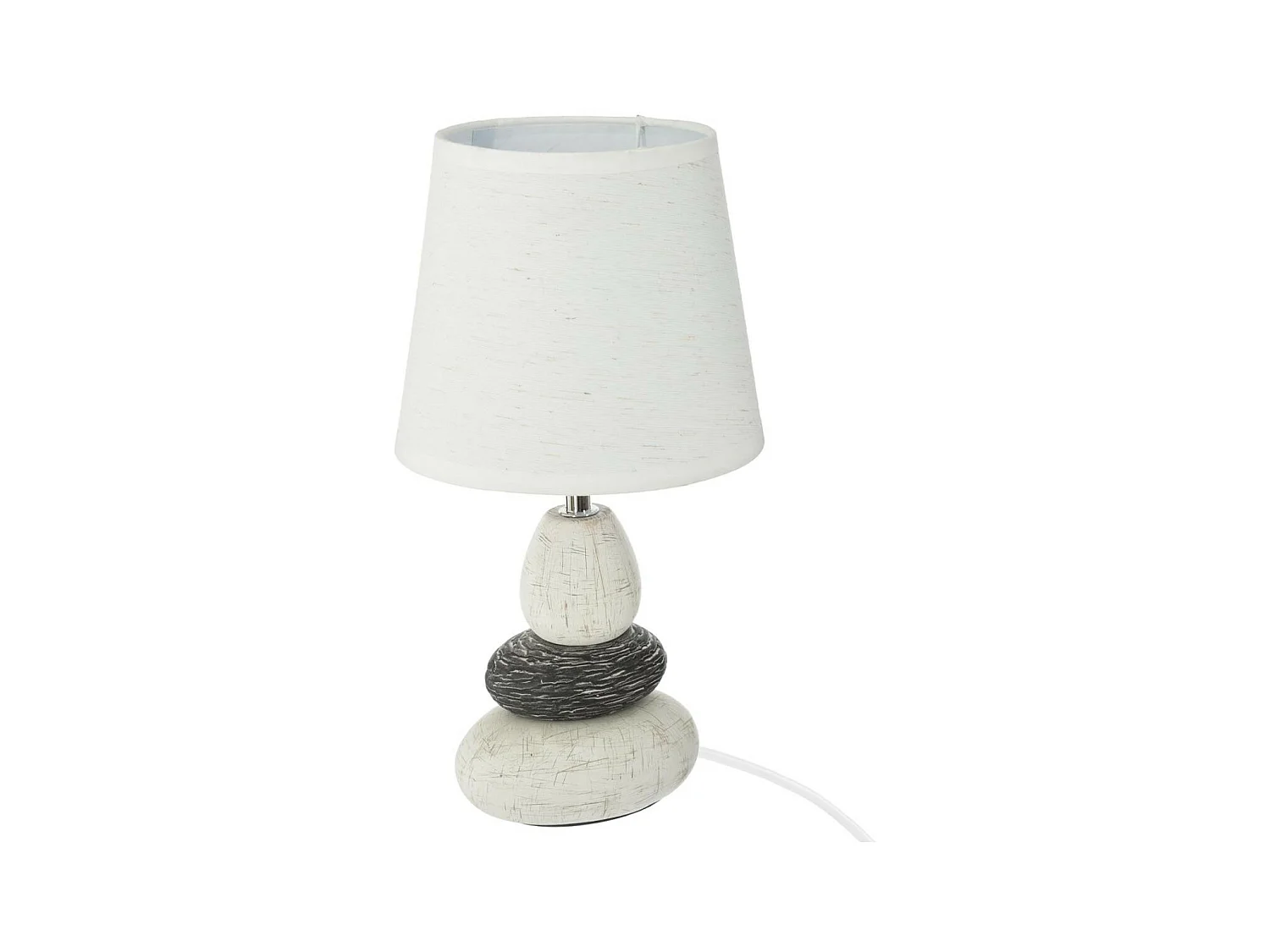 Lampe à poser en céramique trois galets H 33 cm