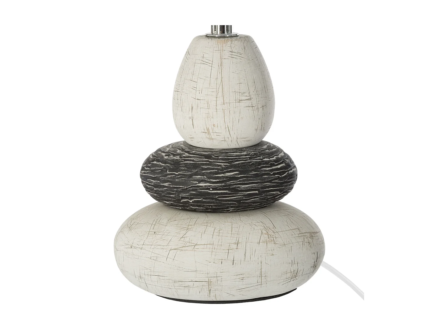 Lampe à poser en céramique trois galets H 33 cm