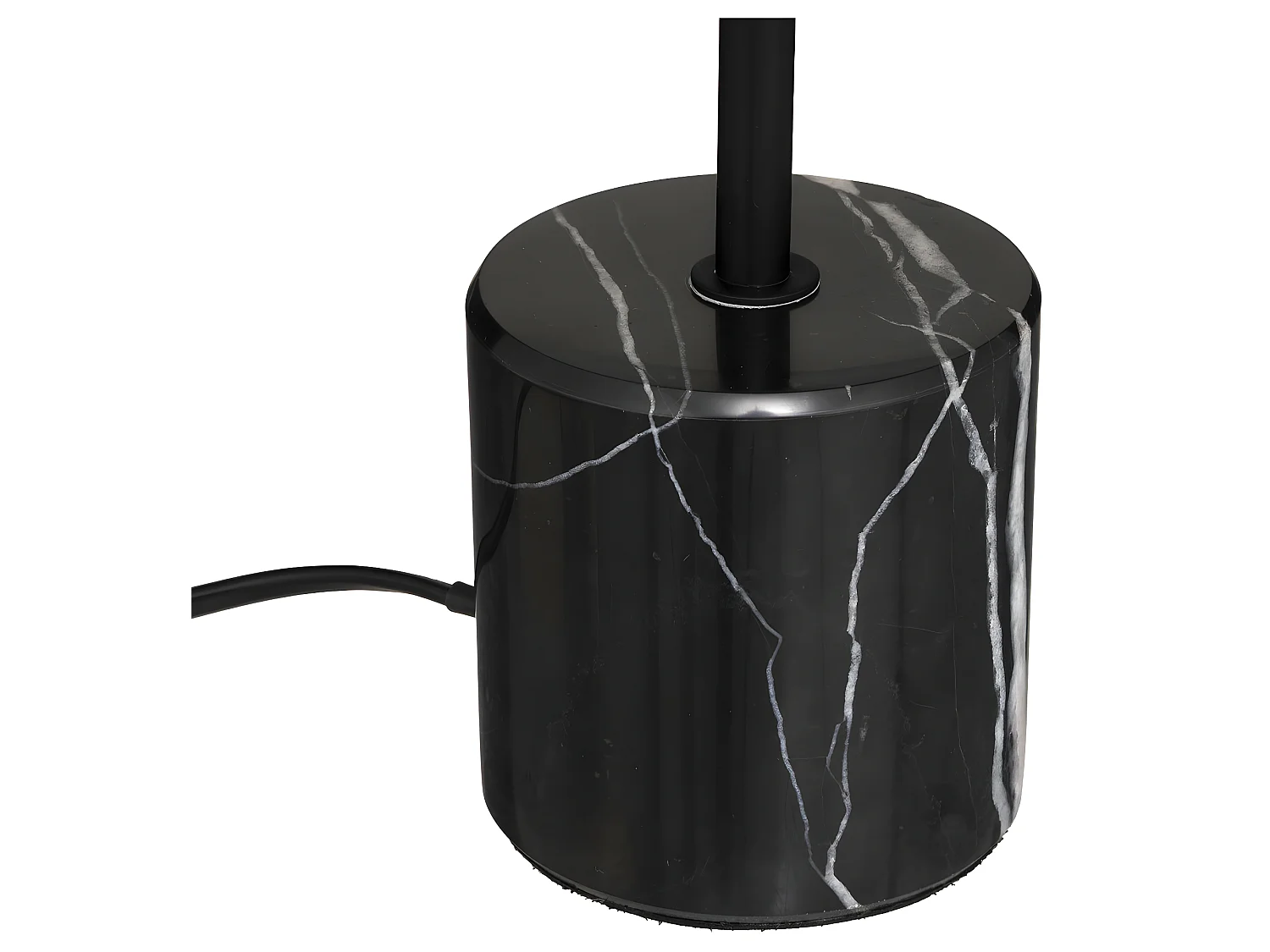 Lampe à poser en Métal et Marbre Noir H 54 cm