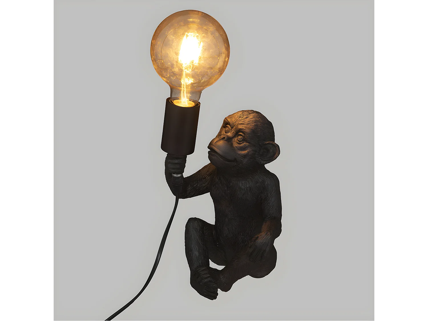 Lampe à poser Singe en Résine H 24,5 cm