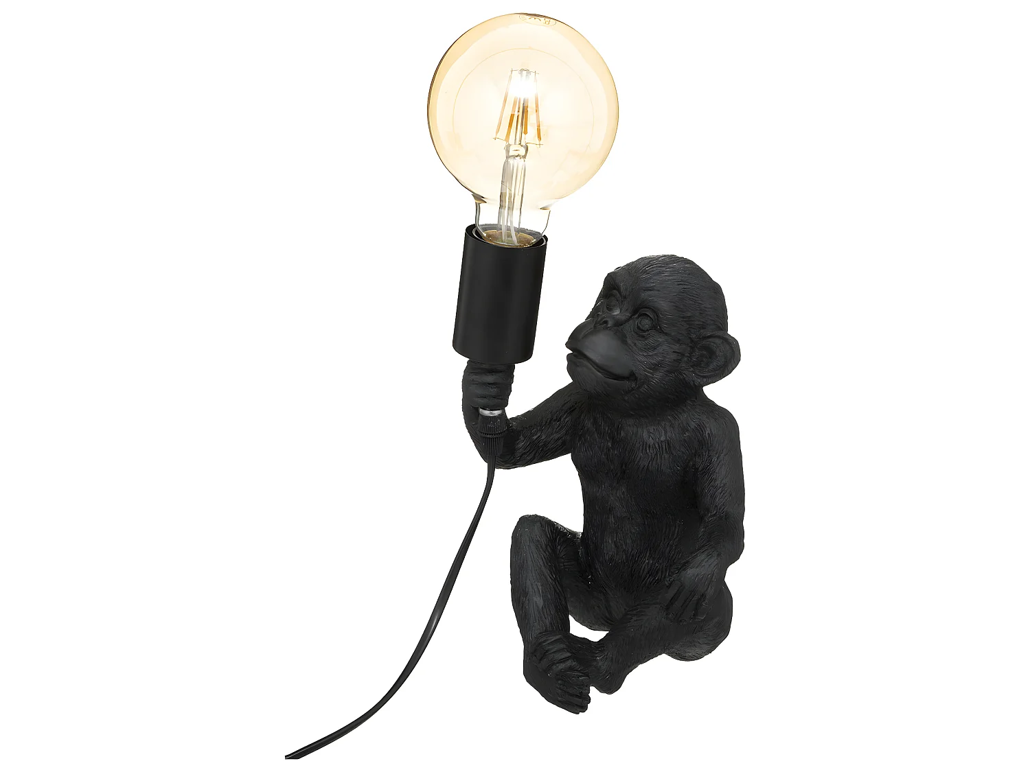Lampe à poser Singe en Résine H 24,5 cm