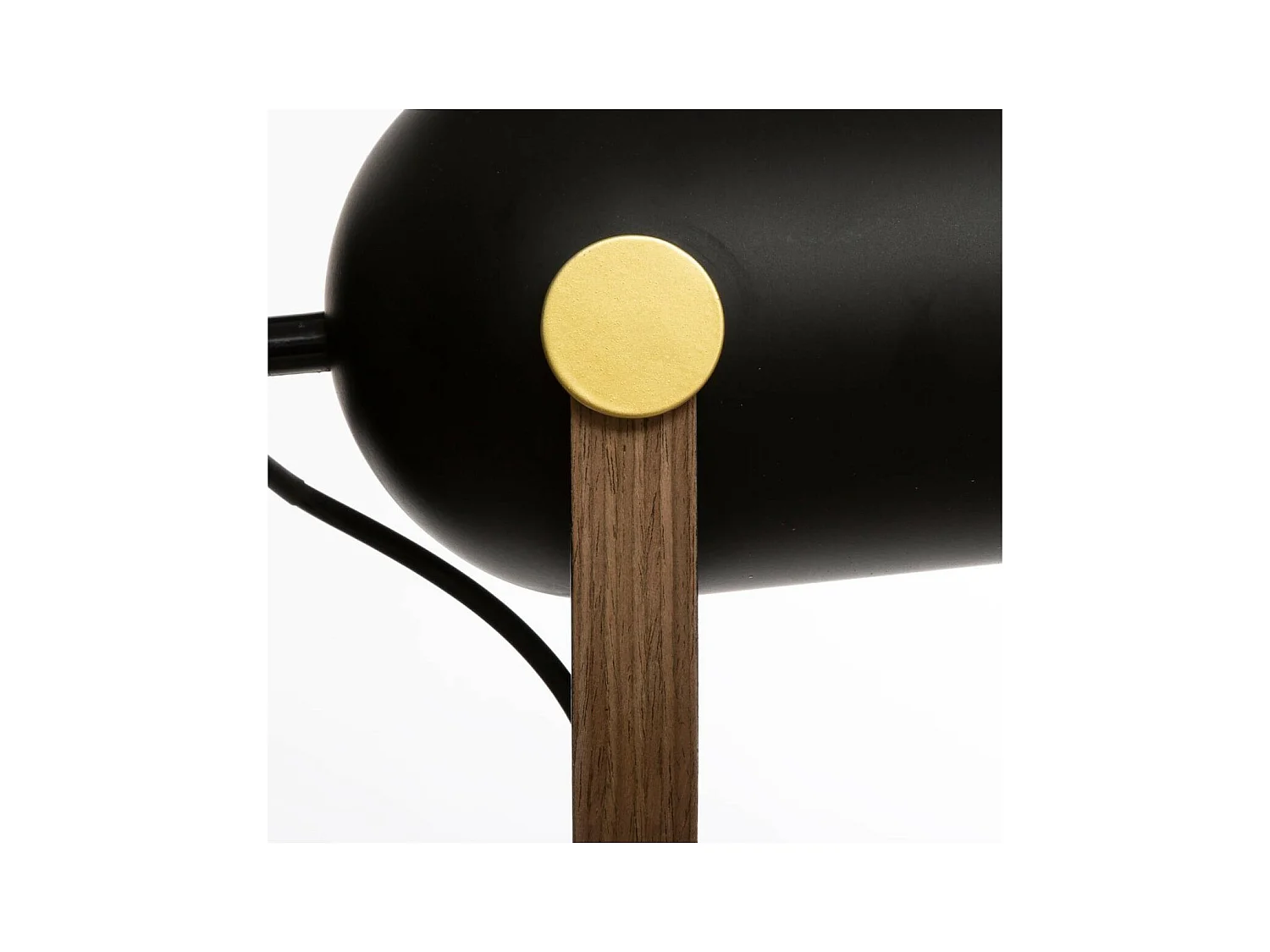 Lampe Trépied en métal Noir H 45 cm