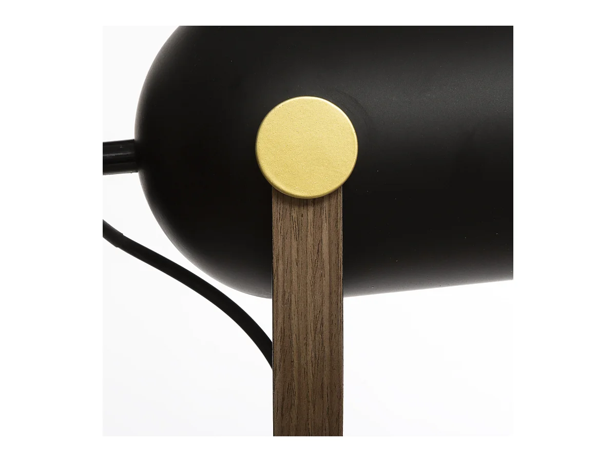 Lampe Trépied en métal Noir H 45 cm