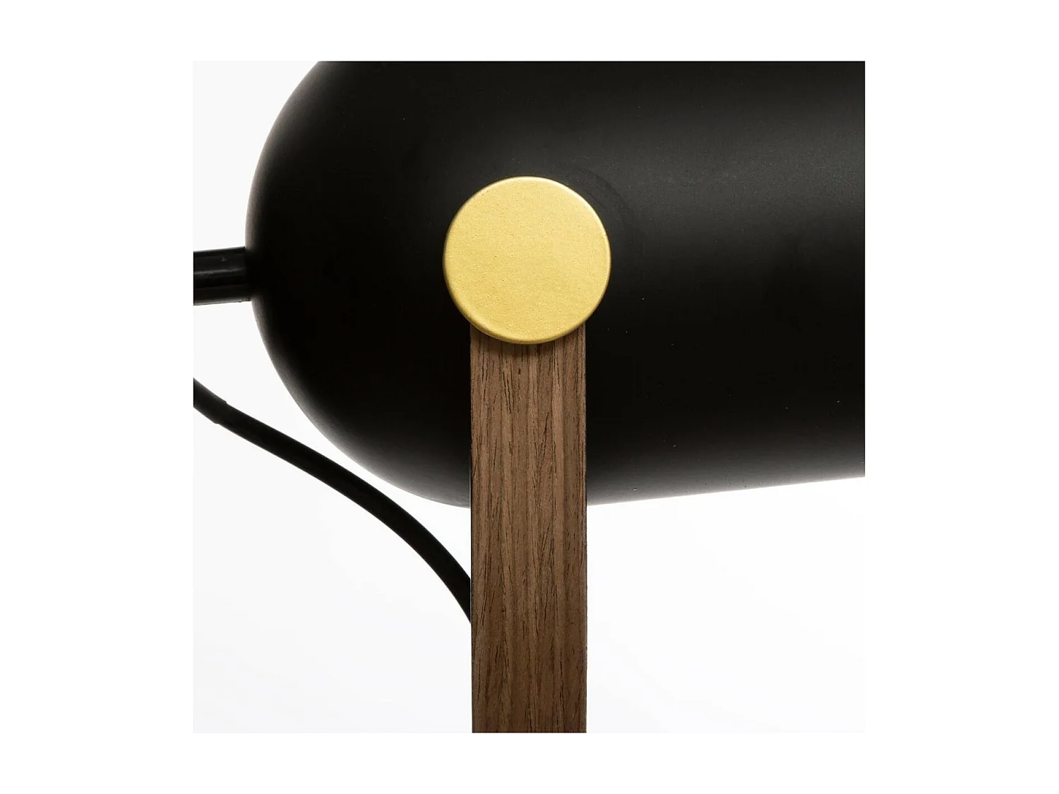 Lampe Trépied en métal Noir H 45 cm