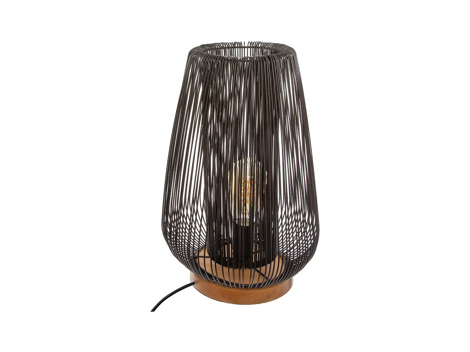 Lampe à poser en Métal filaire Noir H 40.5 cm